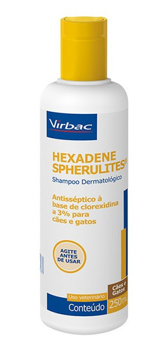 Shampoo Virbac Hexadene Spherulites Para Cães E Gatos -250ml