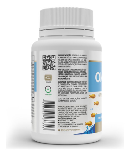 Omegafor Family 60 Cápsulas Vitafor Sem Sabor