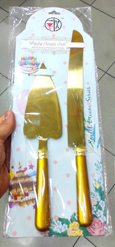 Juego De Espátula Y Cuchillo Para Picar Torta Bodas Cumpleañ