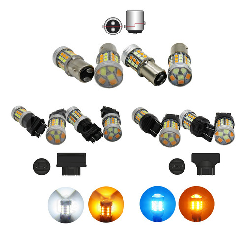 Dos Focos Led 1034 7443 1157 3157 T20 Canbus Dual Color 12vt