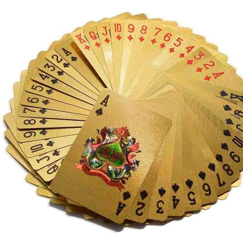 Cartas Remis Baraja Doradas  Poker Durable Flexible 