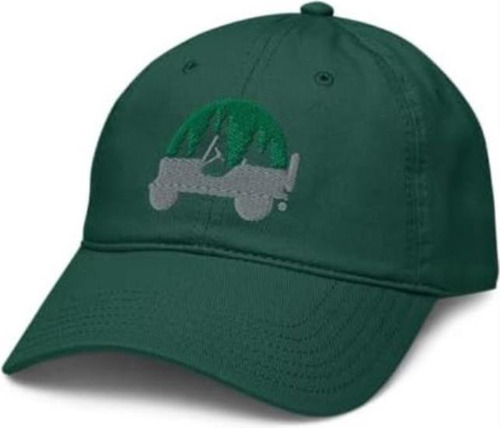 Jeep Willys Wilderness Badge Gorra Béisbol Ajustable, Verde