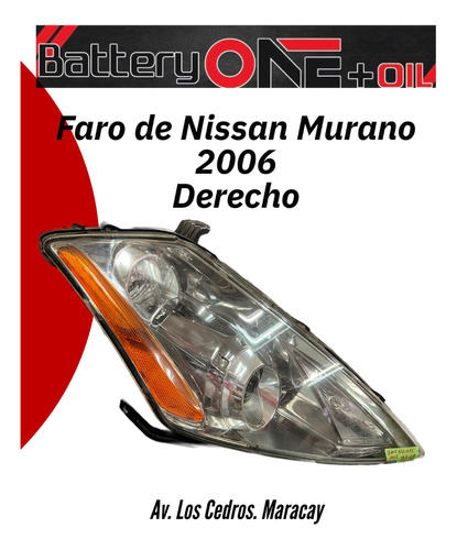 Faro  Derecho Nissan Murano 2006