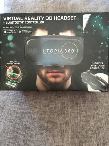 Virtual Reality 3d Headset + Bluetooth Controller