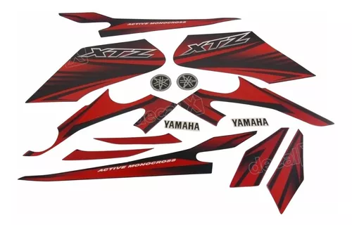 Kit Adesivo Moto Trilha Yamaha Xtz 125 0,20mm Motocross 060 Cor Tricolor