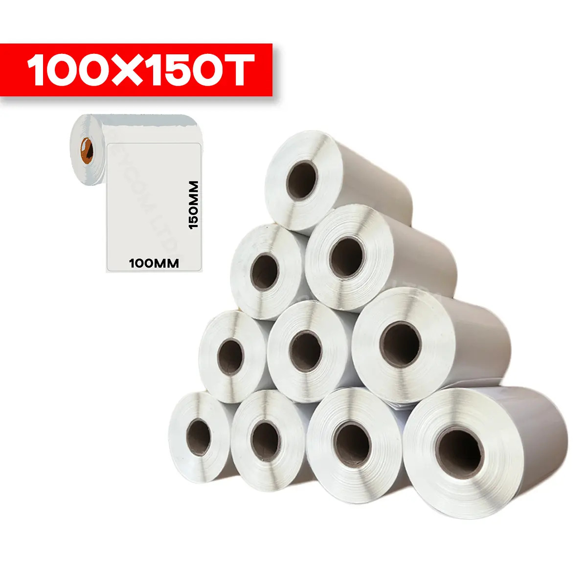 10 Rolos Etiqueta 10x15 100x150 Térmica Com Serrilha P/ Zebra Elgin Envios E-commerce