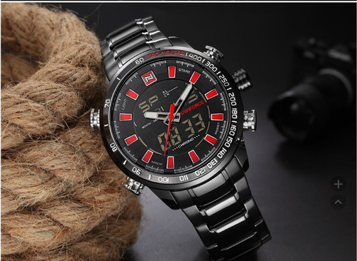 Relógios Naviforce 9093 Marca De Luxo De Aço Completo !