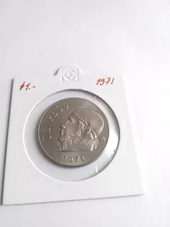 Moneda 1 Peso 1971 México Niquel José Maria Morelos