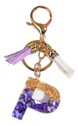 Llavero Con Colgante Meilibaby, Cristal De Resina, Letra V