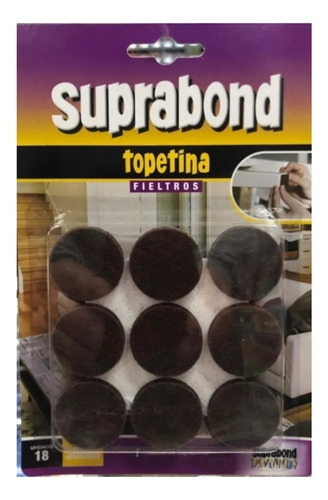 Topetina Suprabond De Fieltro Marrón Circular 30mm