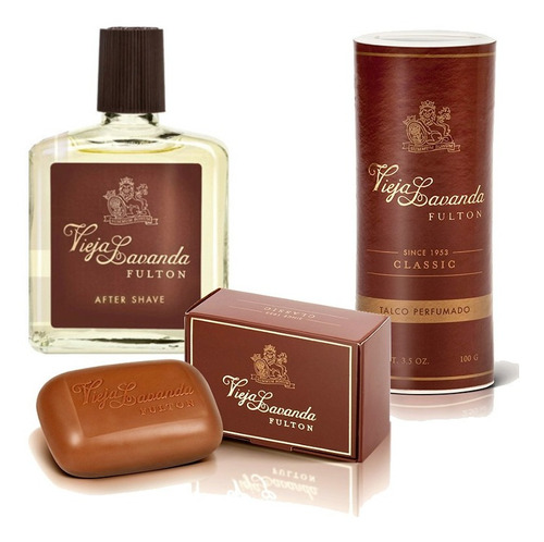 Vieja Lavanda Fulton After Shave+ Jabon + Talco Perfumado