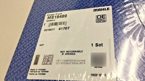 Mahle Ms19489 Gasket Set Ms96912 Ccb
