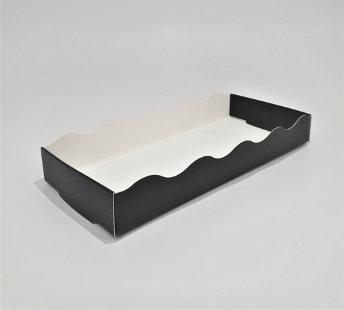 Imagen 4 de 4 de Bandeja Chica 20x8,5x2,5cm Negro Rojo (x50u) Take Away - 098