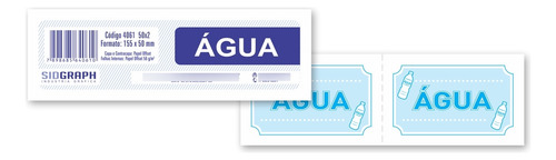 Pacote Com 10 Blocos De Ficha Para Eventos Água Sidgraph