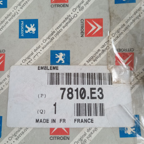 Emblema De Parrilla De Frente Peugeot 406 Fase 2 Original! Plateado