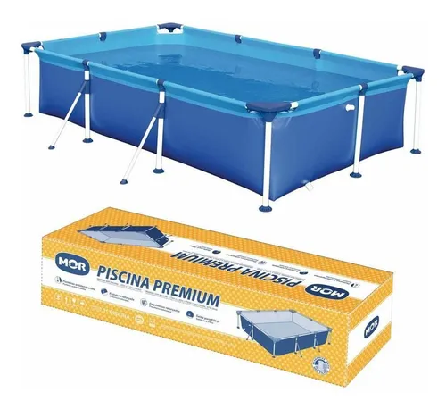 Piscina Retangular 3700 Litros Estruturada Premium Mor Menor preço em Piscina Retangular 3700 Litros Estruturada Premium Mor