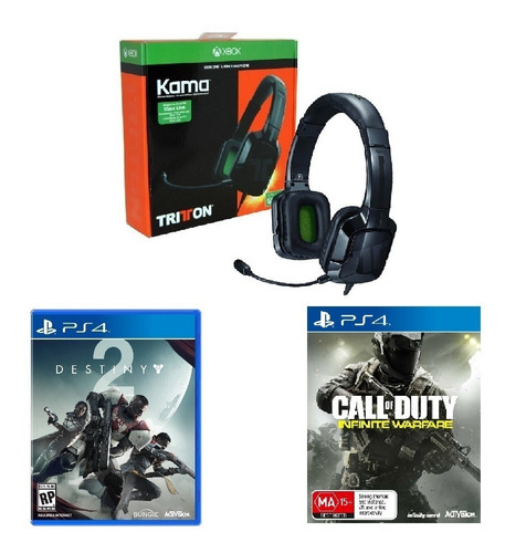 Audífonos Gamers Tritton Kama Ps4 Xbox Switch + 2 Juegos Ps4