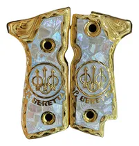 Comprar Cachas Beretta 92s Logo Beretta Chapa Oro Incluye Tornillos