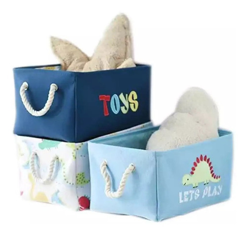 Imagen 3 de 10 de Organizador Cesto Infantil 37x33cm Quo Baby
