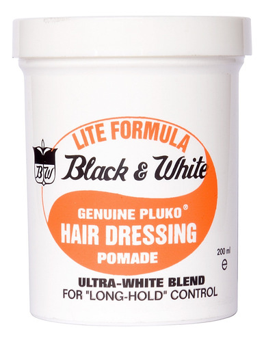 Black And White Pluko Lite Pomada 6.8 Fl Oz De Black And Wh.