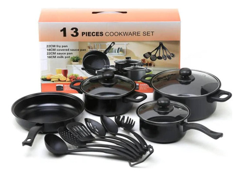 Set De Juego De Ollas Mas Utensilios 13 Pcs