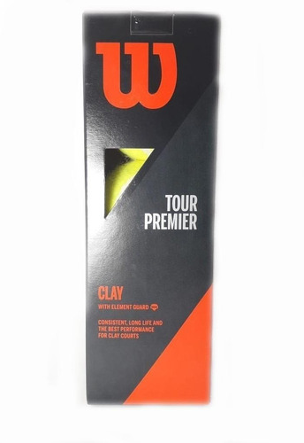 Imagen 3 de 6 de Caja Con 3 Pelotas De Tenis Wilson Tour Arcilla