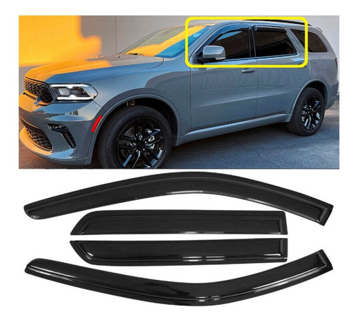 Bota Aguas Deflectores De Ventana Dodge Durango 2017 - 2024 Negro