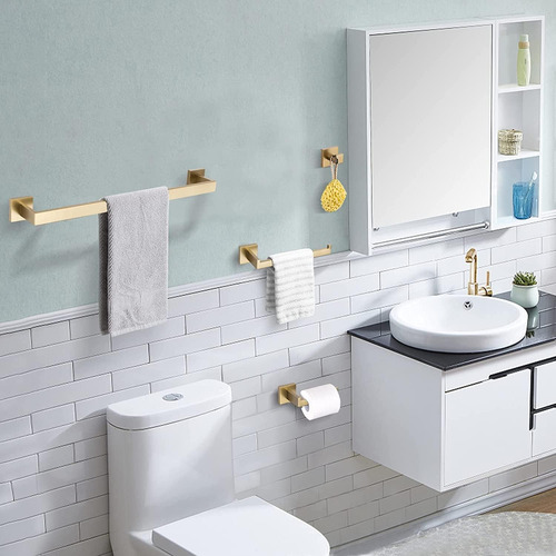 Juego De Accesorios De Baño De 7 Piezas, Juego De Toallero D