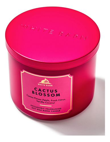 Bath And Body Works Vela Aromatica Grande 3 Mechas Rosa Chicle Cactus Blossom