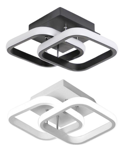 Lustre De Teto Led Piktik Para Banheiro 24x20x12,5cm - Preto 110V/220V