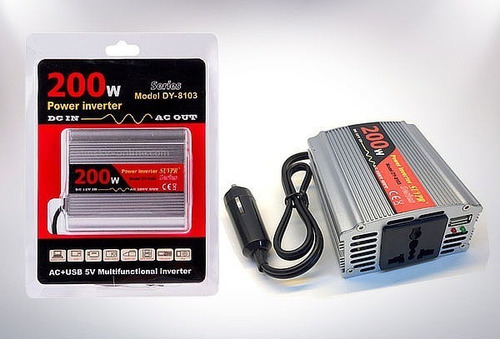 Imagen 4 de 4 de Inversor De Corriente Para Auto De 12v A 220v Usb Hasta 200w