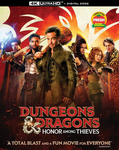 4k Ultra Hd Blu-ray Dungeons & Dragons Honor Among Thieves