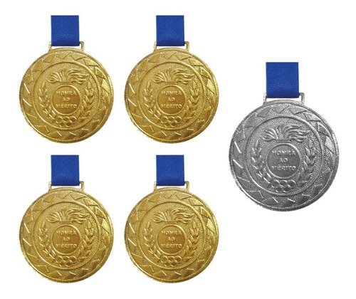 Kit C/4 Medalhas De Ouro + 1 Medalha De Prata M43 Crespar