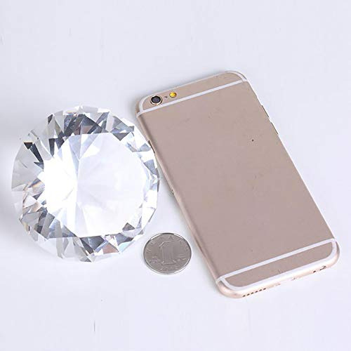 Pisapapeles Diamante Grande Decorativo Transparente Con Base