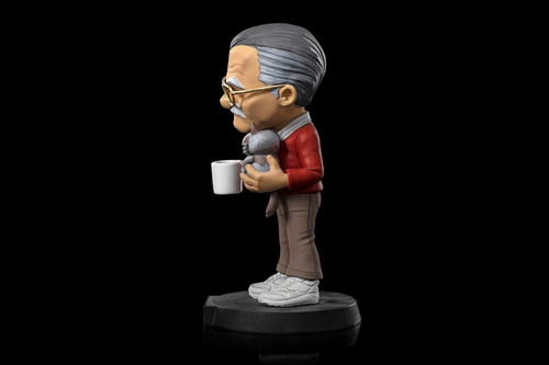 Figura Iron Studios Mini Co. Stan Lee com Grumpy Cat