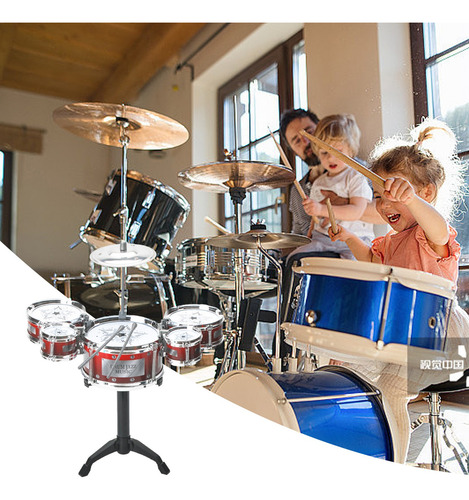 Instrumento Musical Infantil Jazz Drum Set De Cinco Tambores