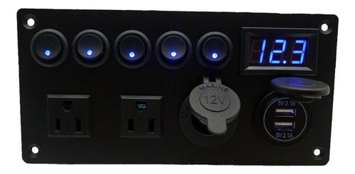 Panel De Interruptor Ip68 Multipropósito 5 Gang 12v/24v