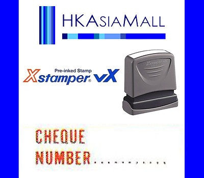 Xstamper Vx {cheque Número} Uno Mismo-que Entinta Roja Tinta