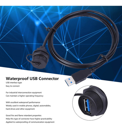 Conector Usb A Prueba De Agua Usb3.0 Hembra Macho, Conector