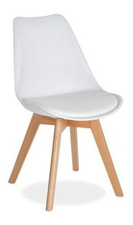 Silla Eames Tulip Con Almohadon Patas De Madera Baires 4