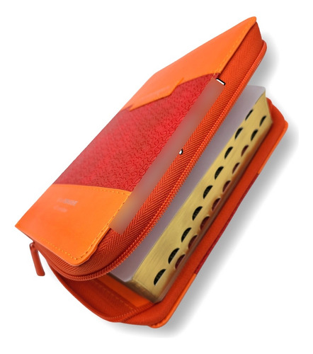 Biblia Compacta Legra Gde 11pts Naranja Indice Y Cierre
