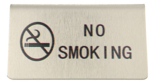 Letrero De Acero Inoxidable Con Indicador De No Fumar Para M