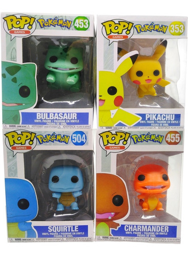 Pokemon Pikachu Muñecos Funko Pop Coleccion X4 Charmander