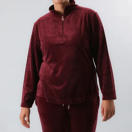 Poleron Cierre Plush Mujer Flores 50421-201