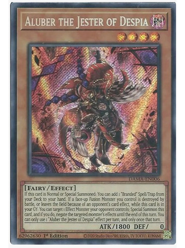 Aluber The Jester Of Despia (secret) - Yugioh