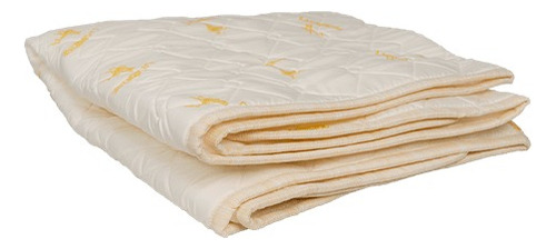Cubre Colchon Protector La Cardeuse Lavable 100x190 Crema Liso 1 1/2 Plaza