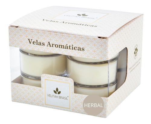 Imagem 2 de 5 de Vela Aromática Herbal Com 12 Mini Velas Aromatizadas