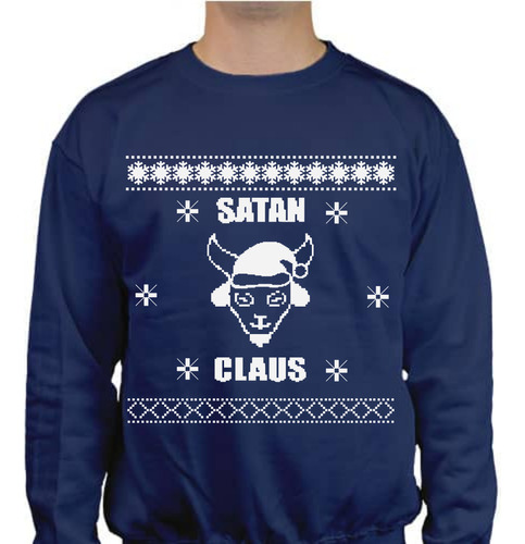 Sudadera Cuello Redondo - Ugly Sweater Satan Claus - Navidad
