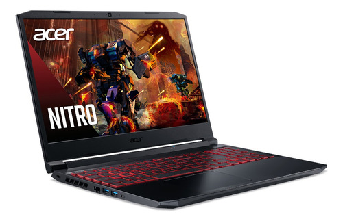 Notebook Gamer Acer An515-57-58g8 Ci5 8gb 512gb 15,6'' W11 Cor Preto com detalhes em vermelho