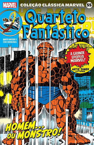 Coleção Clássica Marvel Vol. 55 - Quarteto Fantástico 12, De Jack Kirby. Editora Panini, Capa Mole Em Português